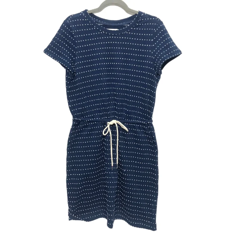 Women's U-Shaped Collar DressesBlue & White Dress Casual Short Lou And Grey, Size S