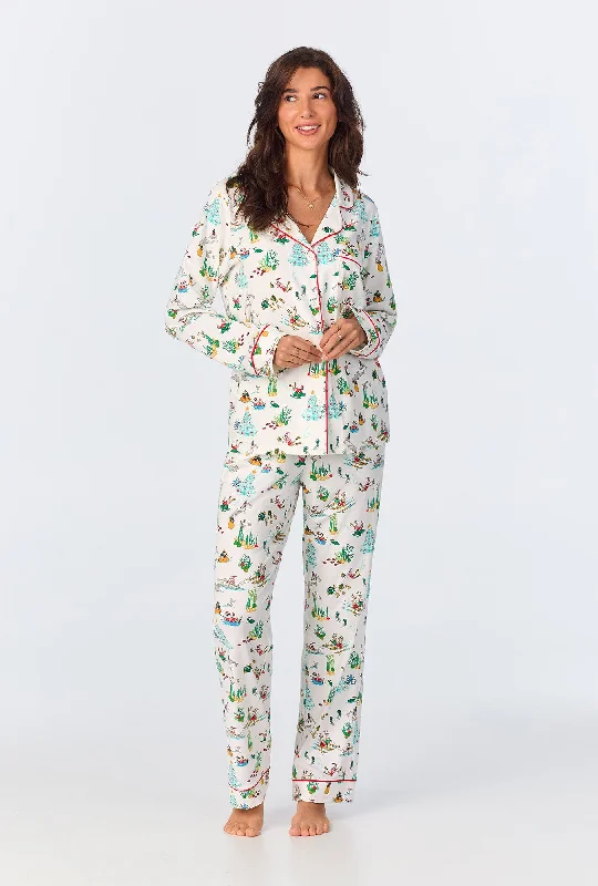 floral print women's pajamasTis The Sea-Son Long Sleeve Classic Stretch Jersey PJ Set